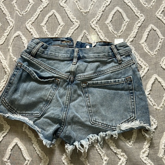 Pacsun vintage high rise size 23 jean shorts fly button A309 - Picture 4 of 4